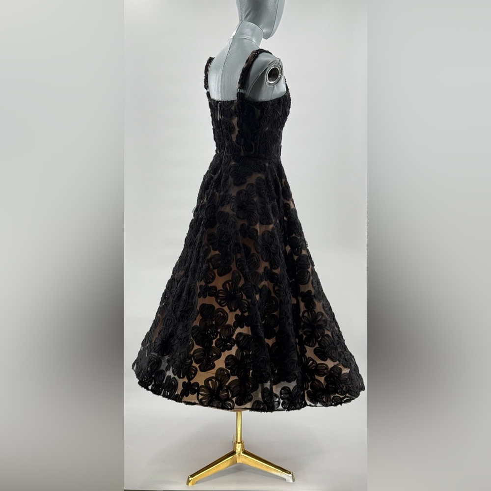 🆕 BRONX & BANCO 🧿 NWOT Sabrina Midi Dress, Black Floral - Sz M / US 6 - Picture 9 of 17